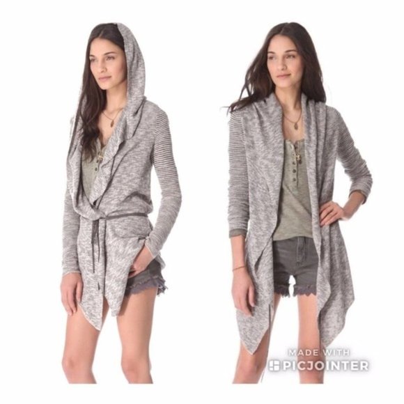 Free People Sweaters - Free People For Keeps Hood Asymmetrical Cardigan